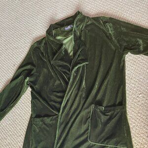 Amaryllis Velvet Cardigan Dark Green 1X Jacket